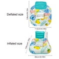 thumbnail image 5 of [Inflatable Pool Float] Durable Inflatable Square Pool Float Seat | 1pc, Floral & Tropical Design, Mixed Colors (Teal, Pink, Blue) - Perfect for Beach, Pool, and Lake Activities, 5 of 10
