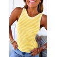 thumbnail image 3 of TinyCribz Striped Sleeveless Tank for Women – Summer Ribbed Knit Top S, 3 of 5