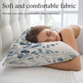 thumbnail image 5 of Navy Blue Eucalyptus Pillow Covers, Linen Long Throw Pillow Case, Farmhouse Weeping Leaves Linen Holiday Pillow Protector Decorative Cushion Cover for Living Room/Bedroom 12" x 20", 5 of 8
