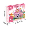 thumbnail image 3 of Hot Sale！Cardboard Coloring Gingerbread House for Kids,Foldable Coloring Gingerbread Cardboard House Christmas,Kids Crafts for Indoor Fun,Graffiti Christmas Mini Village Set,Cardboard Fort, 3 of 6
