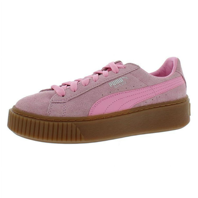 Puma Suede Platform GS Girls Shoes Size 5, Color: Prism Pink