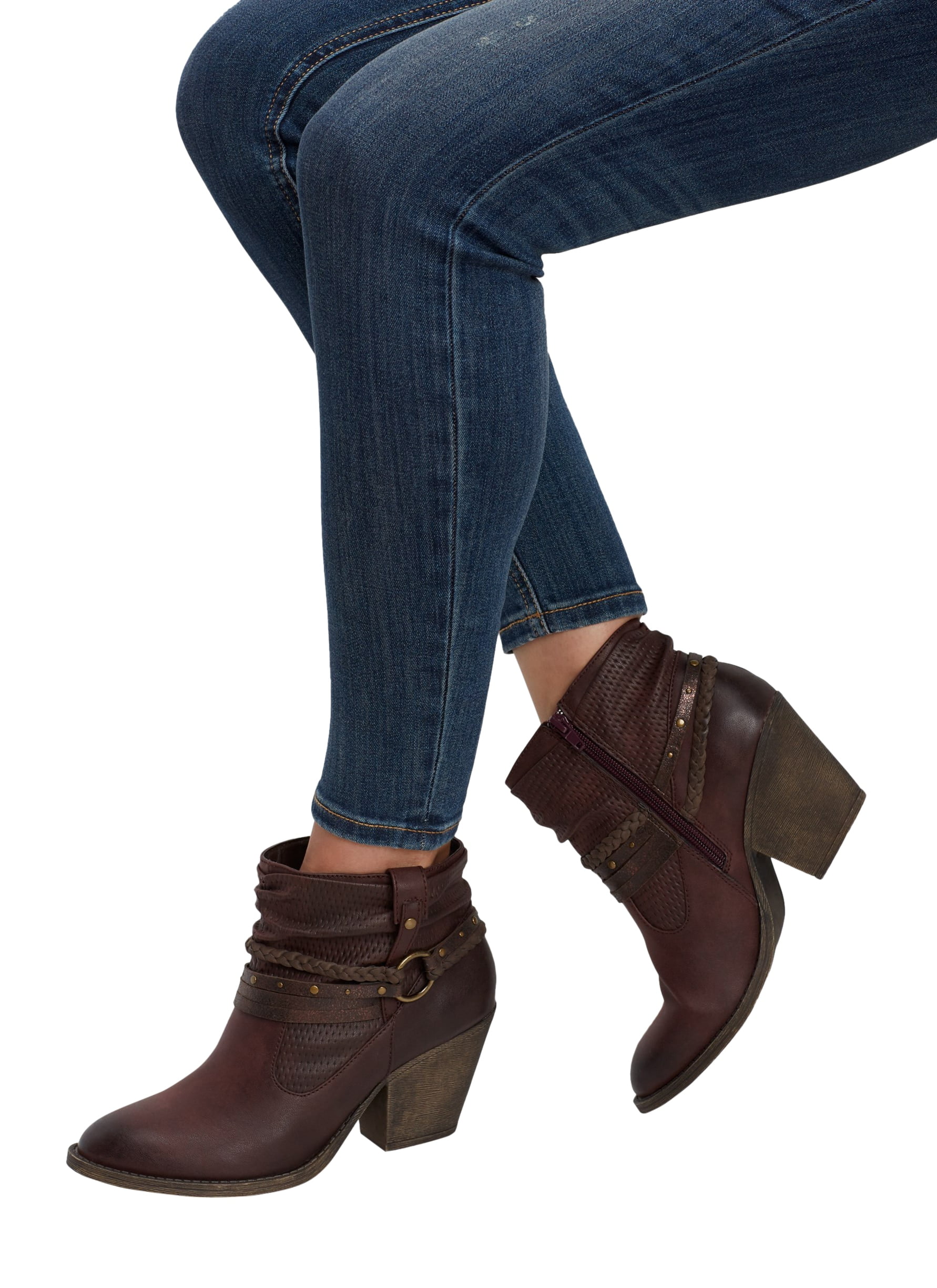 strappy western booties