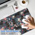 thumbnail image 4 of Long Mouse Pads for Desk,Rottweiler Dog and Flower Floral Desk Mats on Top Of Desks, Desk Mouse Pad Extra Large with 3mm Non-Slip Base and Stitched Edge for Gaming,Office,Work,Home 35.4"x15.7", 4 of 6