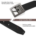 thumbnail image 6 of AWAYTR Kids Reversible Leather Belts- Brown and Black Leather Belt Two in One Formal Casual Belt, 6 of 11