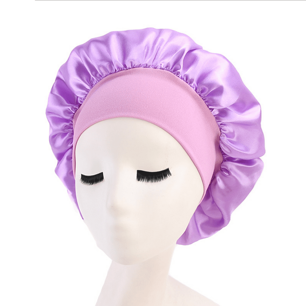 Women Sleep Cap Wide Band Bonnet Cap Headband Muslim Chemo Turban Wrap Head Hat 
