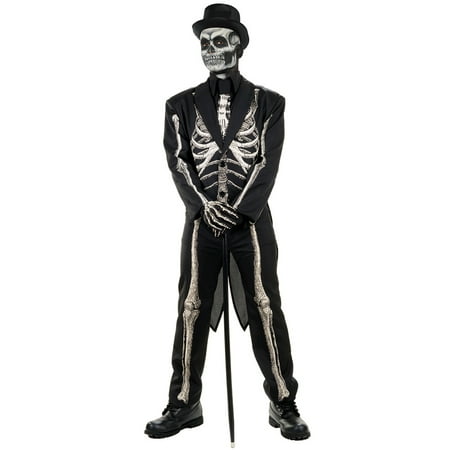 Bone Chillin Mens Voodoo Witch Doctor Skeleton Suit Halloween