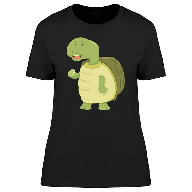Cool Happy Turtle Cartoon Tee Women's -Image by Shutterstock Cool Happy Turtle Cartoon Tee Women's -Image by Shutterstock