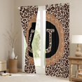 thumbnail image 3 of Feelyou Leopard Print Black Out Curtains, Initial U Letter Curtains Pack of 2 (42x63 Each), 3 of 6