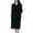 Black, variant on Women's Soft House Coat Button Up Robe Housedress Button 3/4 Sleeve Pocket V Neck Knee Length Nightgown Grey Large-X-Large