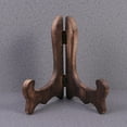 thumbnail image 2 of CIMAXIC 4PCS Plate Tea Cake Display Stand Tea Biscuit Dish Easel Rack Desktop Display Holder for Home Party Shop - Size L (Burned Paulownia Color),8.66"X6.3"X0.39", 2 of 4