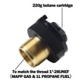 thumbnail image 2 of Propane Gas Bottle Cartridge Converter Camping Adapter Gas Filling Adaptor, 2 of 10
