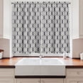 thumbnail image 2 of Ambesonne Geometric Kitchen Curtains, Vintage Tree Nature Art, 55"x45", Dark Blue and Cream, 2 of 3
