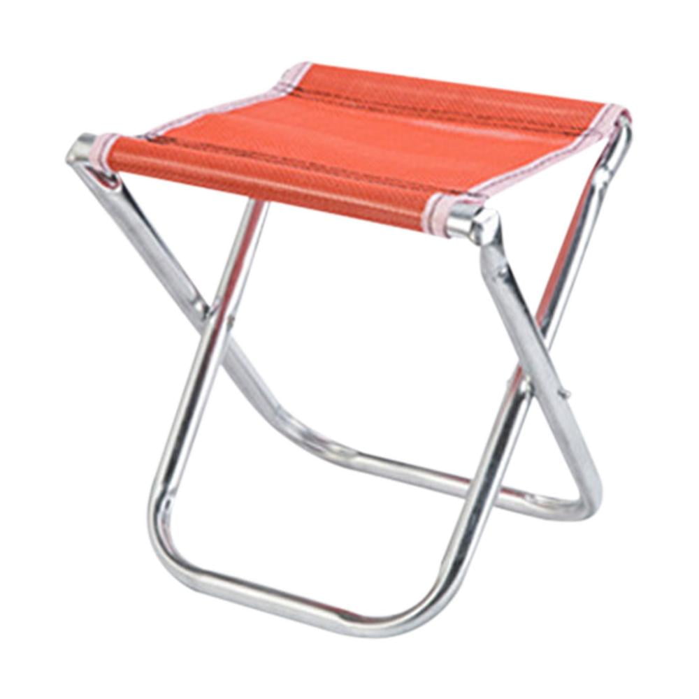 Outdoor Folding Chair Stainless Steel Durable Portable Seat Stool for Beach Hiking BBQ Fishing Camping Gardening Stool Chair 