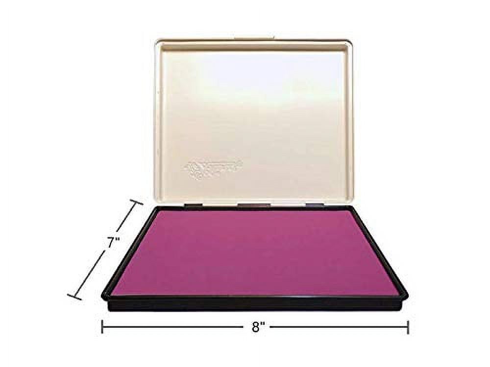 Infusion 7" x 8" Extra Large Industrial Stamp Ink Pad, Your Go to Large Stamp Ink Pad for Bright Color, Even Coverage and Durability, Fuchsia Stamp Pad
