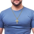 thumbnail image 3 of Cross Pendant Necklace for Men, Large Jesus Christ 316L Stainless Steel Cross Pendant Necklace, Box Chain Heavy Duty Necklace for Men, 3 of 9