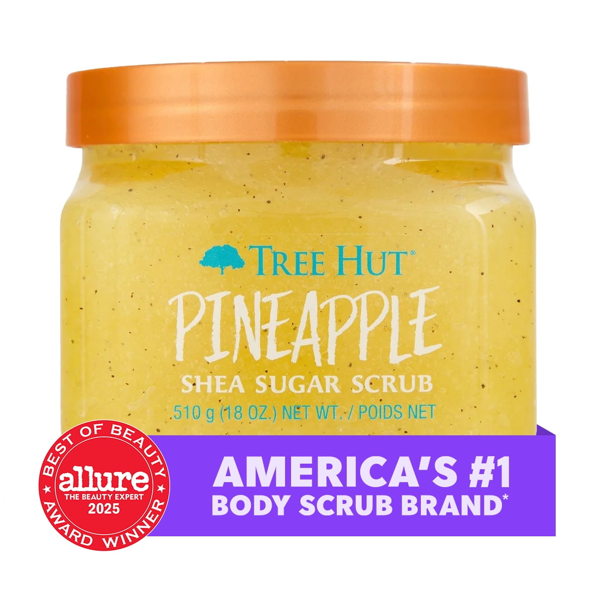 Tree Hut Pineapple Shea Butter Sugar Body Scrub, 18 oz