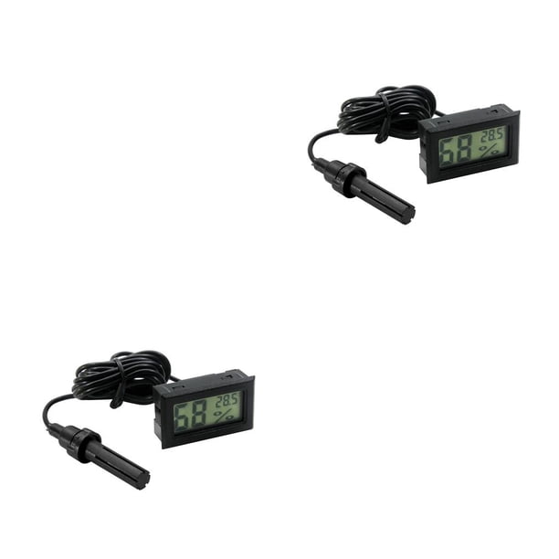 Toystoory Termómetro digital Pantalla LCD de reemplazo montada en la pared Higrómetro integrado preciso Medidor de temperatura de la oficina Type1 NO1
