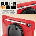 thumbnail image 3 of XYX Case for Samsung Galaxy Tab S11 11 inch 2025 Released, 360 Degree Rotating Hand Grip Shockproof Cover with Shoulder Strap, Red, 3 of 7