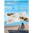 thumbnail image 3 of Bees Inset Sun Shade Sail 12' x 16', Daisy Watercolor Floral White Wood Grain Striped Rectangle Outdoor Sunshade Canopy, Waterproof UV Block Patio Covers for Garden Yard Beach, 3 of 9