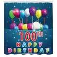 thumbnail image 3 of Ambesonne Blue Shower Curtain, Balloons on Stars, 69"Wx84"L, Blue and Dark Blue, 3 of 3