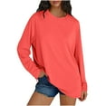 thumbnail image 3 of Fall Clothes for Women,Shirts for Women,Long Sleeve Shirts Fall Casual Crewneck Loose Trendy Clothes,Fall Shirts Women, 3 of 8