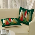 thumbnail image 4 of Christmas Pillow Covers 18x18 Set of 2 Christmas Decor Linen Pillowcase Winter Christmas Decorative Green Throw Pillows Christmas Tree Stars Holiday Decor Outdoor Cushion Covers for Couch Home, 4 of 6