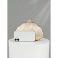 thumbnail image 5 of Women's Textured Shell Clutch Bag Elegant Evening Purse for Wedding Party, 5 of 8