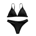 thumbnail image 1 of DPTALR Women Solid Bikini Push-Up Pad Swimwear Bathing Beachwear Set, 1 of 3
