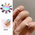 thumbnail image 3 of 1pcs French Smile Line Edge Trimmer Cutter Acrylic Nail Tips Mold Guides Stainless Steel Nails Template Manicure Tools, 3 of 9