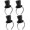 Color Set 1, variant on 4 count Mini Top Hat Headpiece 1920s Bow Sequin Fasciantor Headband for Women Masquerade Balls Themed Parties