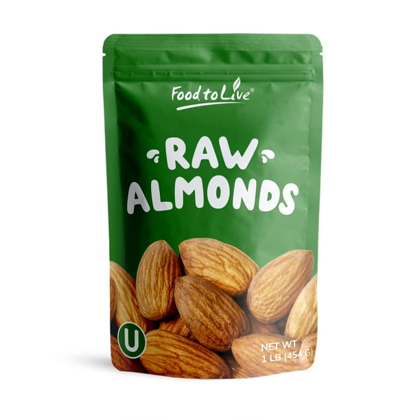 California Almonds, 1 Pound Supreme, Whole, Raw, Unsalted, Unroasted