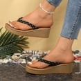 thumbnail image 3 of Dakaela Women's Flip Flops Arch Support Ladies Wedge Platform Thong Sandals Non Slip Summer Shoes, 3 of 6