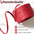 thumbnail image 3 of 3 Rolls Raffia Ribbon Twine String, 540 Feet Christmas Wrapping Paper for Crafts, Red Green Natural Christmas Ribbon for Gift Wrapping, Raffia Yarn for Holiday DIY Supply, 180 Feet Each Roll, 3 of 7