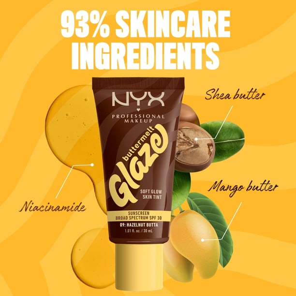 NYX Professional Makeup Buttermelt Glaze Tinted Moisturizer, SPF