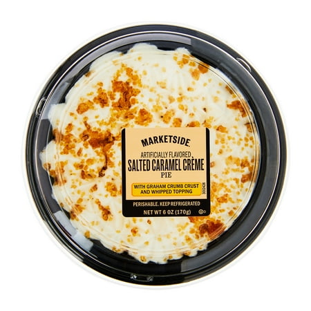 Marketside Mini Salted Caramel Creme Pie, Filled, 6 oz Plastic Cup (Refrigerated) Ready to Eat, 1 Count