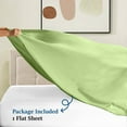 thumbnail image 4 of Luxurious Flat Sheet - 100% Egyptian Cotton, 500 Thread Count, 1 Piece Top Sheet, Extra Soft Bed Sheet, Breathable and Cooling Flat Sheet, Solid Sage Green, California Queen Size, 4 of 5