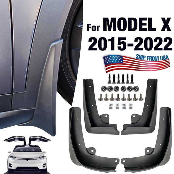 4x Mud Flaps Splash Guard Fender Mudguard For Tesla Model X 2015-2022 W/ Screws