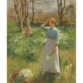 thumbnail image 2 of Harold Charles Francis Harvey 20x23 Gold Ornate Framed and Double Matted Museum Art Print Titled - Daffodils, 2 of 4