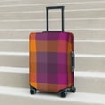 thumbnail image 5 of Uemuo Purple Yellow Buffalo Plaid Printed Washable Luggage Cover - Fashion Suitcase Protector Fits 18-32 Inch Luggage -Large, 5 of 9