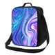 thumbnail image 1 of Disketp Swirl Blue And Purple Bolsa Térmica Estampada para Almuerzo, Lonchera para Hombres y Mujeres Adultos, 1 of 7