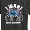 thumbnail image 3 of Lilo & Stitch - I Want A Stitch For Christmas - Women's Short Sleeve Graphic T-Shirt, 3 of 5