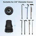 thumbnail image 4 of SupreGear 3/4 inch Rubber Non-Slip Cane Tips, Replacement Accessories for Walking Canes, 4/6/8 pack, 4 of 9