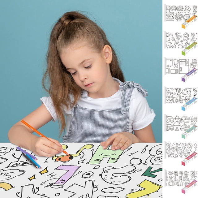 YAOMOBB Painting Paper Sheet Toddler Drawing Paper Exquisite Pattern Self Adhesive Tooth Line Design No Odor Inspire Creativity Multiple Styles