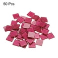 thumbnail image 3 of Mosaico Azulejos, Vidrio Azulejos, Brillo Cristal Mosaico Vidrio Piezas Granel Cuadrado Brillo Cristal Mosaico Azulejos 2 x 2cm para Hogar Decoración, 50uds(200g, Ciruela Rojo), 3 of 5