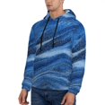 thumbnail image 3 of Wukai Sparkling With Blue Print Men Hoodies Fleece Sweatshirts Long Sleeve Sweaters Pullover Fall Outfits Winter Clothes-Medium, 3 of 7