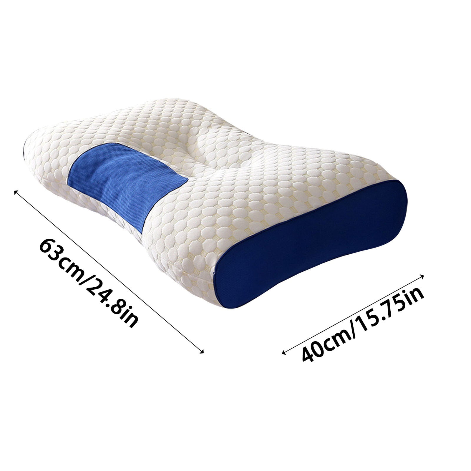 Orthopedic Cervical Pillow with Fast-Rebound Memory Foam - Machine Washable Ergonomic Neck Support Pillow Core Hypoallergenic & Breathable for Spine Alignment & Pain Relief, Home/Travel Use
