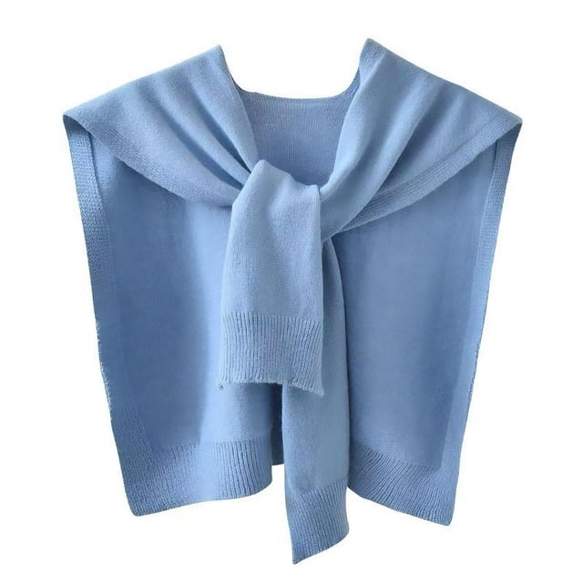 Versatile Solid Knit Shawl Wrap for Everyday Wear Outerwear Fashionable Neutral Accessory Create Cozy Layering