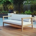 thumbnail image 1 of Modway Causeuse d'Extérieur en Teck pour Patio Bayport, Blanc Naturel, 1 of 5
