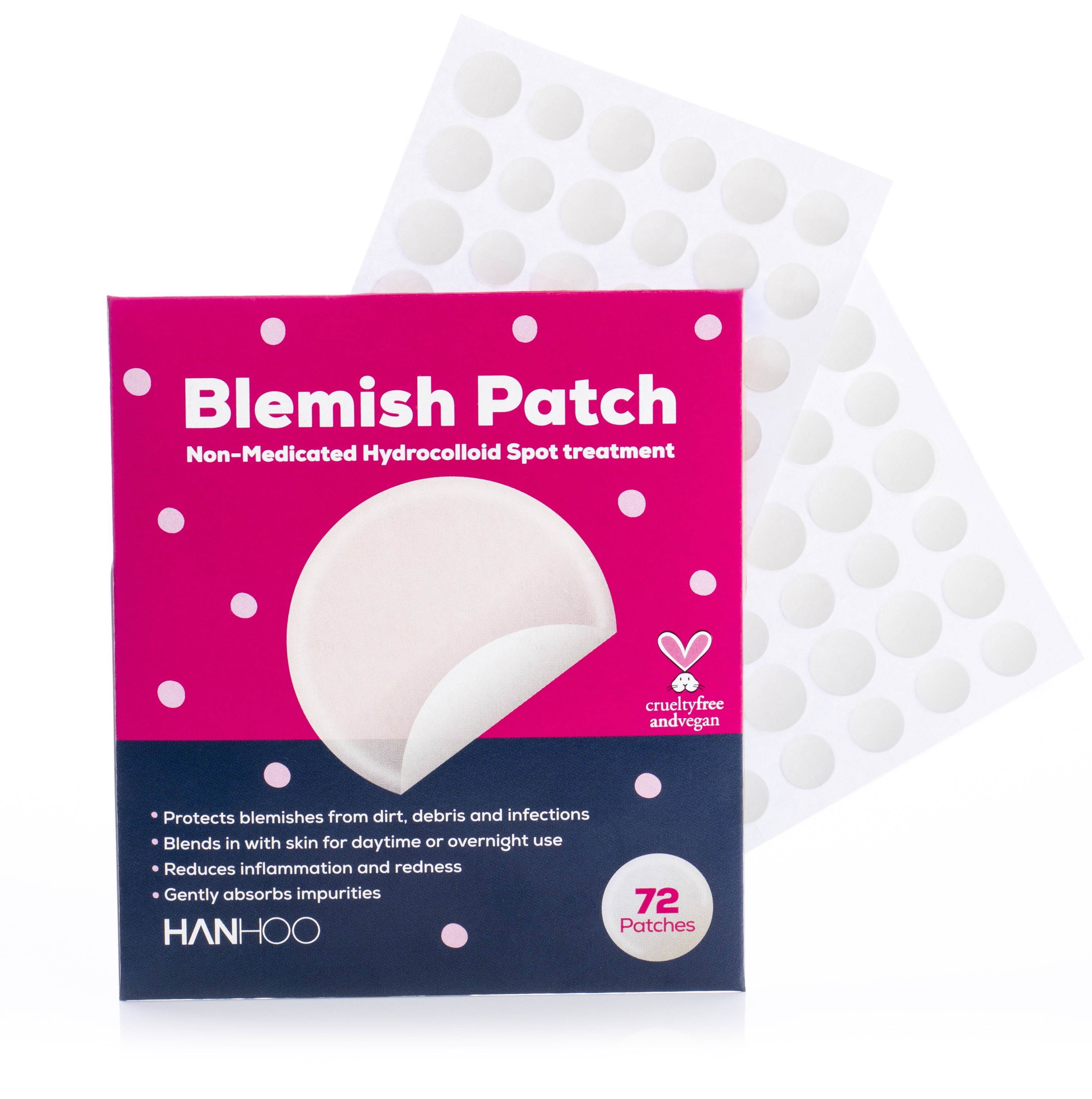Hanhoo Blemish Acne Pimple Patch, 72 count