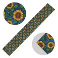 thumbnail image 5 of Yayeee Table Runner 70 inches Long for Home Kitchen Rectangle Dining Table Holiday Party Decoration, Blue Art Sunflowers, 5 of 7
